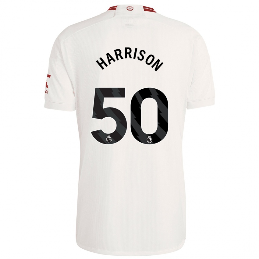 Niño Camiseta Elyh Harrison #50 Blanco Equipación Tercera 2023/24 La Camisa Perú