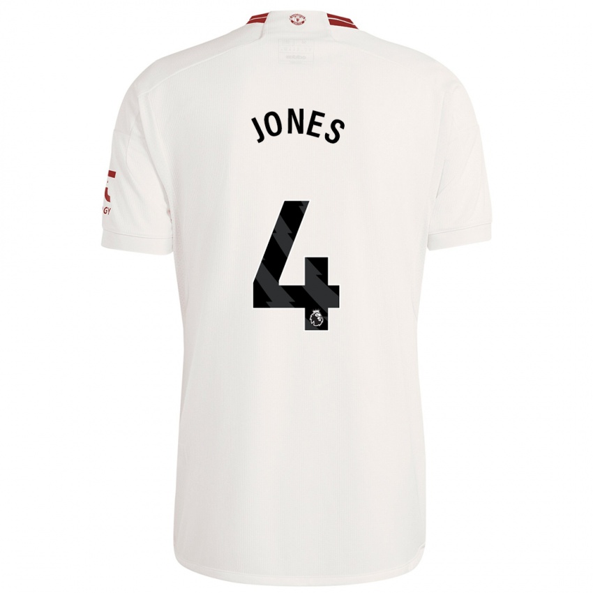 Niño Camiseta Phil Jones #4 Blanco Equipación Tercera 2023/24 La Camisa Perú