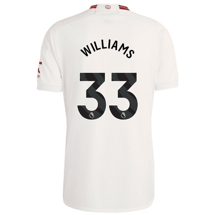 Niño Camiseta Brandon Williams #33 Blanco Equipación Tercera 2023/24 La Camisa Perú