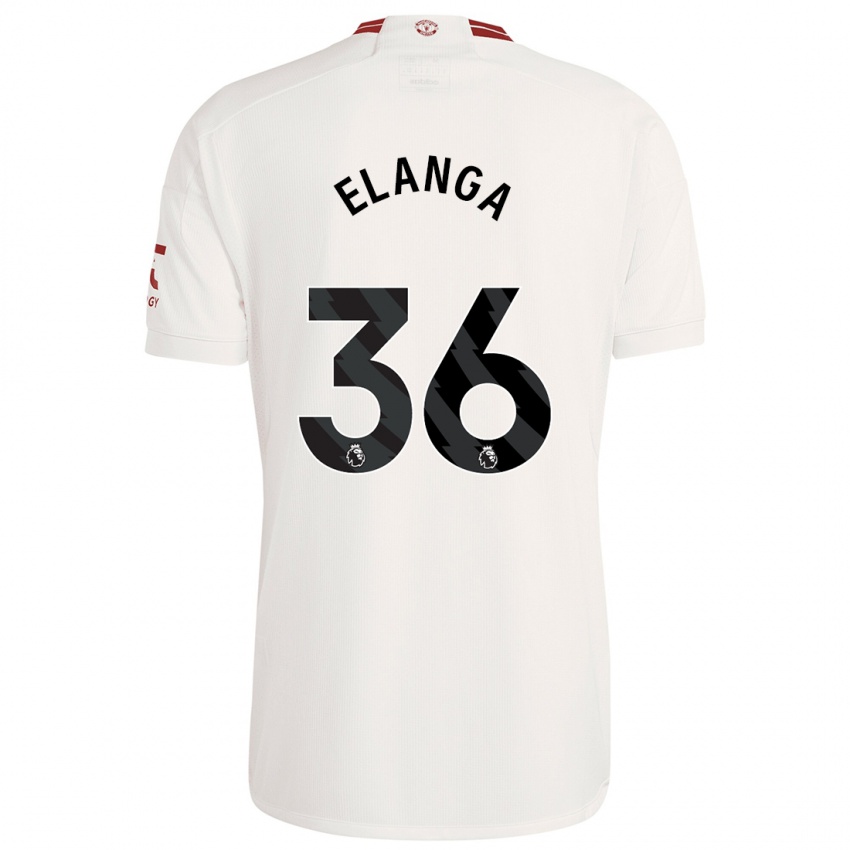 Niño Camiseta Anthony Elanga #36 Blanco Equipación Tercera 2023/24 La Camisa Perú