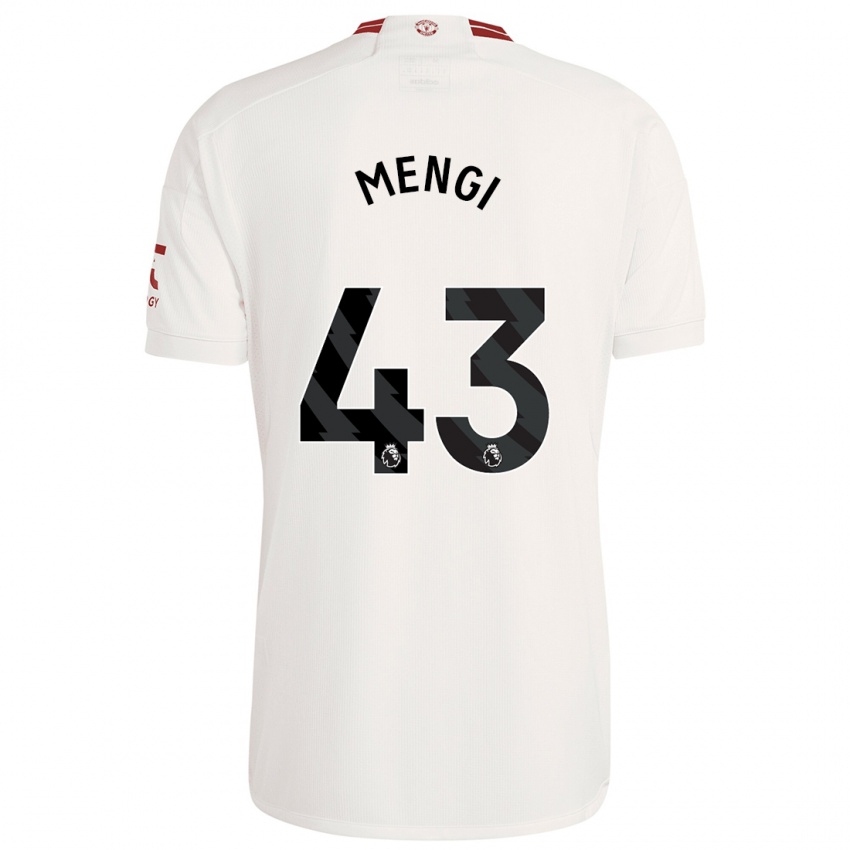 Niño Camiseta Teden Mengi #43 Blanco Equipación Tercera 2023/24 La Camisa Perú