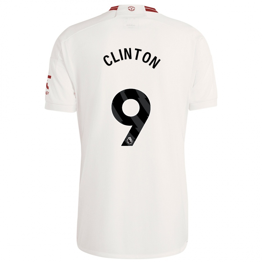 Niño Camiseta Grace Clinton #9 Blanco Equipación Tercera 2023/24 La Camisa Perú