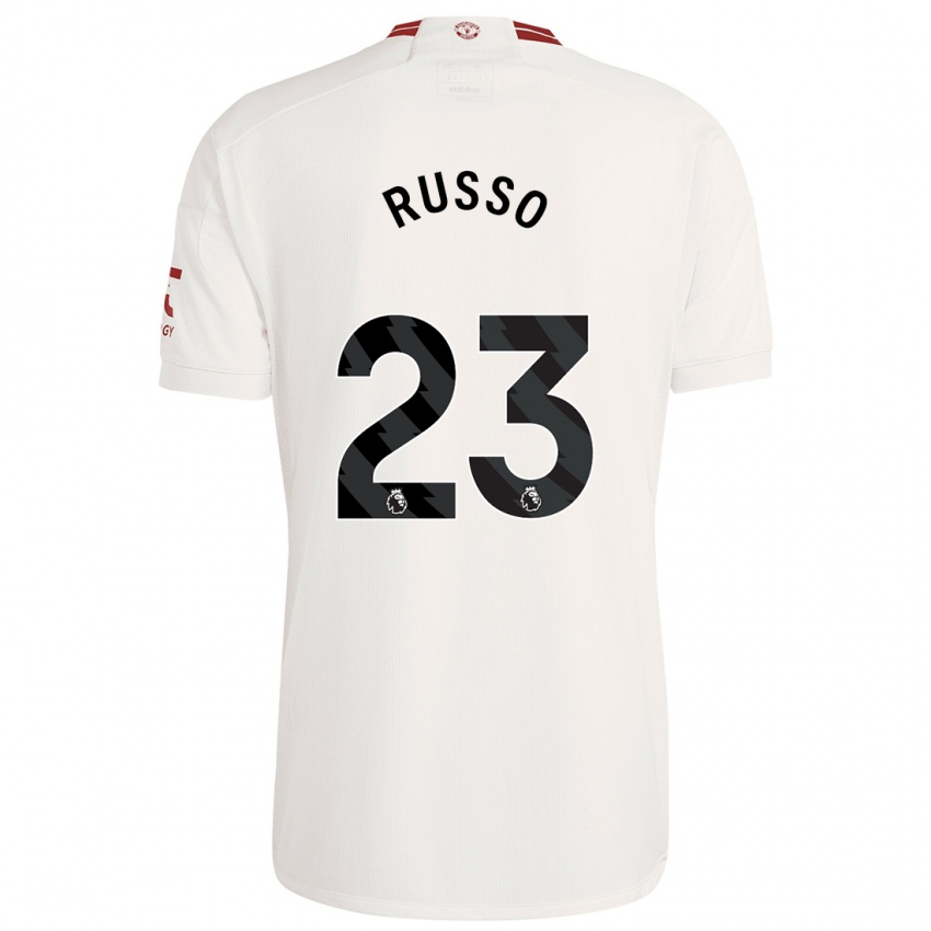 Niño Camiseta Alessia Russo #23 Blanco Equipación Tercera 2023/24 La Camisa Perú