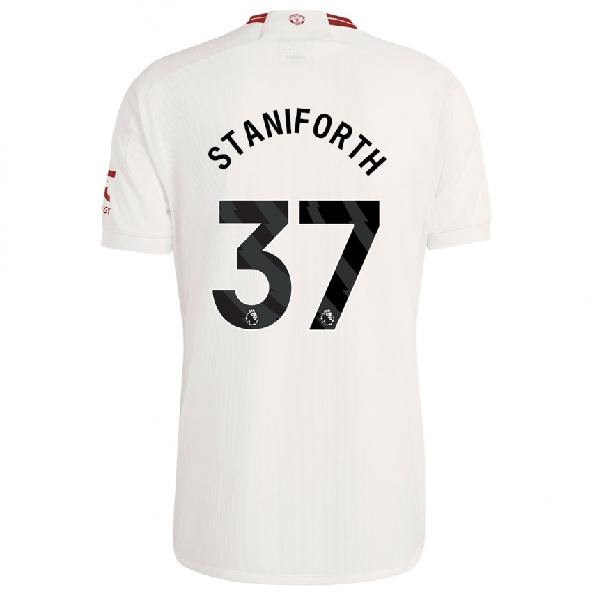 Niño Camiseta Lucy Staniforth #37 Blanco Equipación Tercera 2023/24 La Camisa Perú