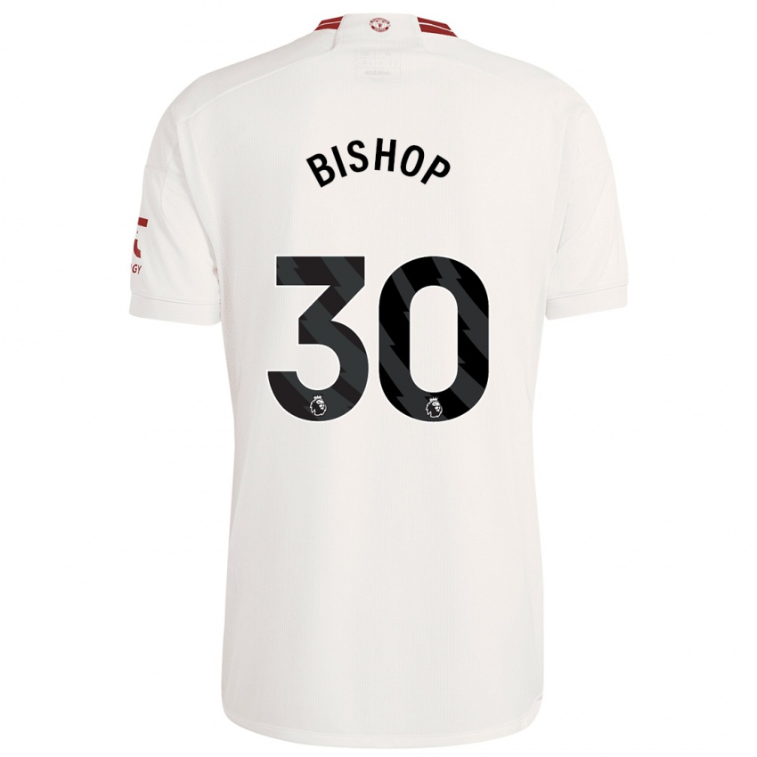 Niño Camiseta Nathan Bishop #30 Blanco Equipación Tercera 2023/24 La Camisa Perú