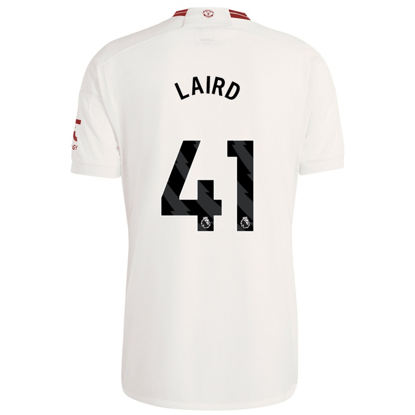 Niño Camiseta Ethan Laird #41 Blanco Equipación Tercera 2023/24 La Camisa Perú