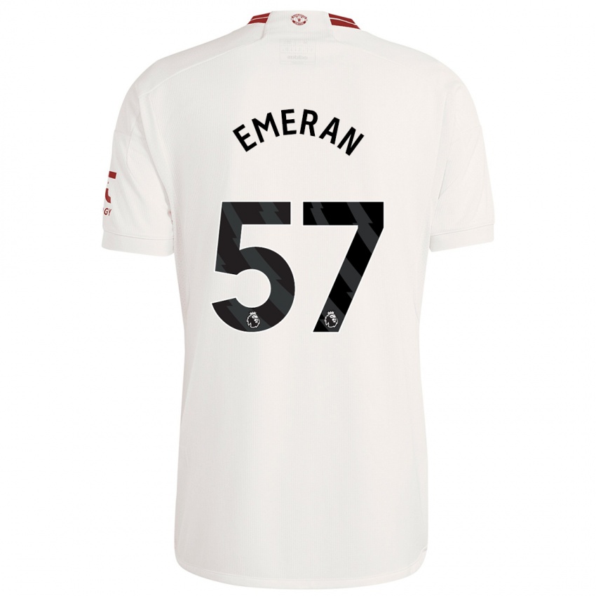 Niño Camiseta Noam Emeran #57 Blanco Equipación Tercera 2023/24 La Camisa Perú