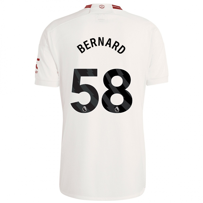 Niño Camiseta Bernard #58 Blanco Equipación Tercera 2023/24 La Camisa Perú