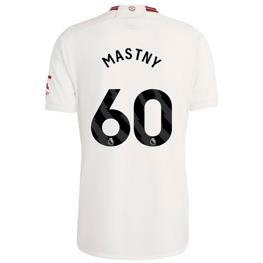 Niño Camiseta Ondrej Mastny #60 Blanco Equipación Tercera 2023/24 La Camisa Perú