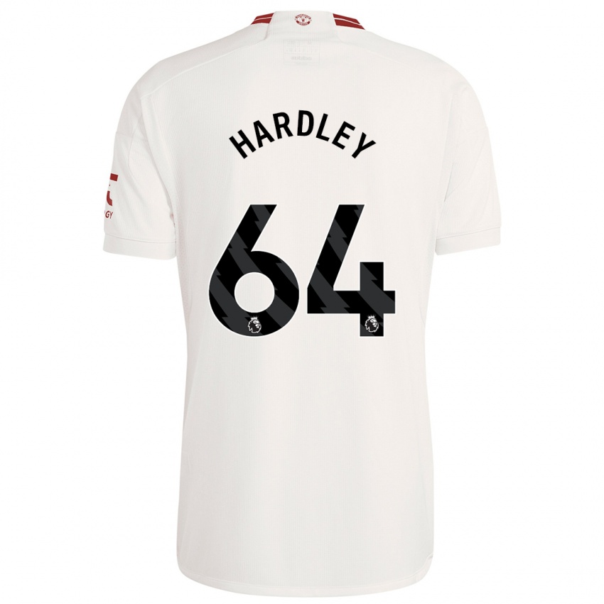 Niño Camiseta Bjorn Hardley #64 Blanco Equipación Tercera 2023/24 La Camisa Perú