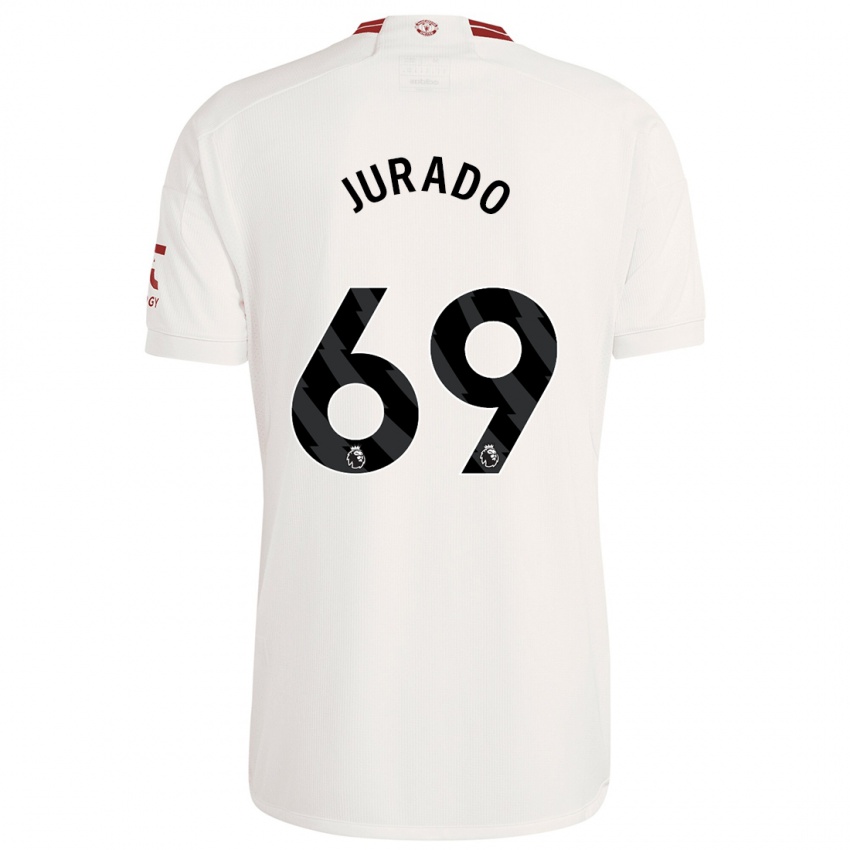 Niño Camiseta Marc Jurado #69 Blanco Equipación Tercera 2023/24 La Camisa Perú