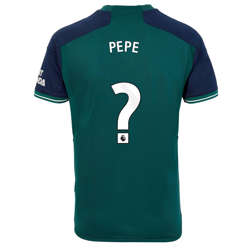 Niño Camiseta Nicolas Pepe #0 Verde Equipación Tercera 2023/24 La Camisa Perú