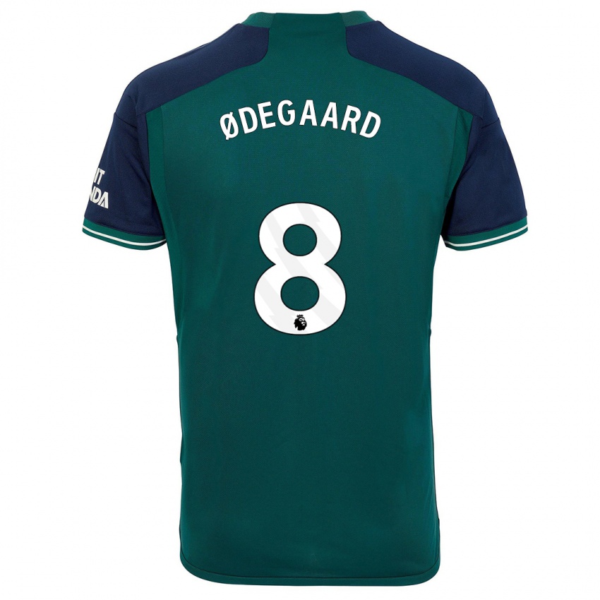 Niño Camiseta Martin Odegaard #8 Verde Equipación Tercera 2023/24 La Camisa Perú