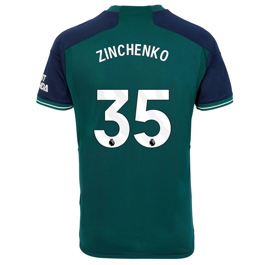 Niño Camiseta Oleksandr Zinchenko #35 Verde Equipación Tercera 2023/24 La Camisa Perú