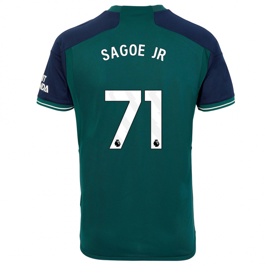 Niño Camiseta Charles Sagoe Jr #71 Verde Equipación Tercera 2023/24 La Camisa Perú