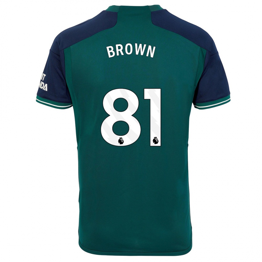 Niño Camiseta Luis Brown #81 Verde Equipación Tercera 2023/24 La Camisa Perú