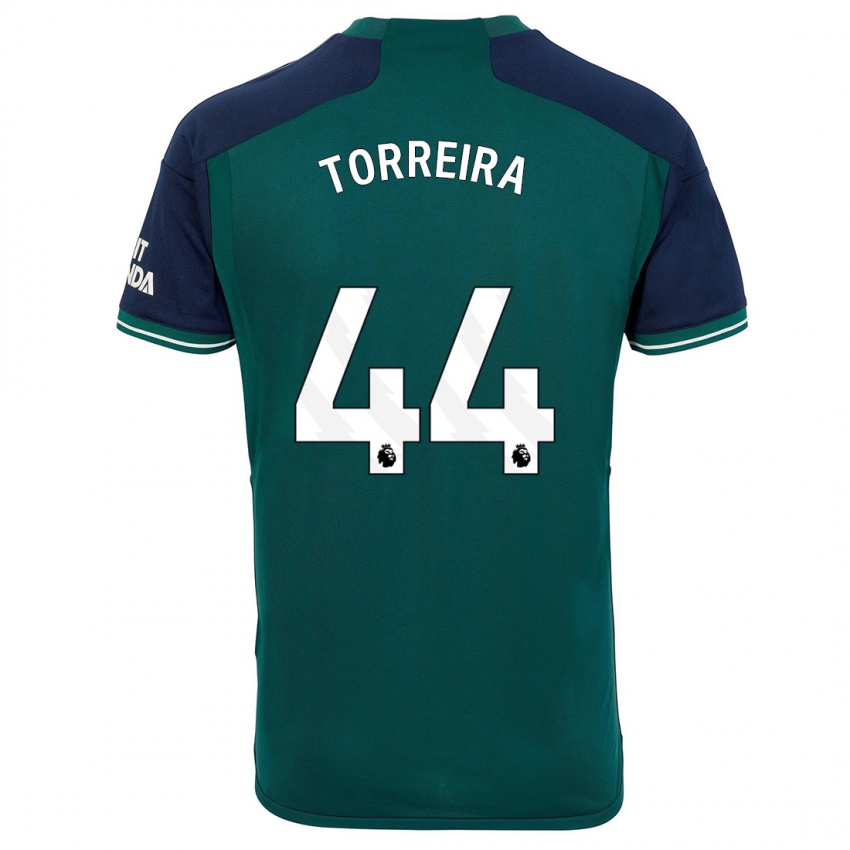 Niño Camiseta Lucas Torreira #44 Verde Equipación Tercera 2023/24 La Camisa Perú