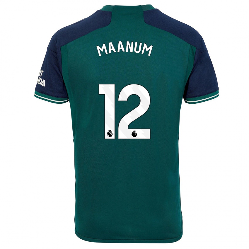 Niño Camiseta Frida Maanum #12 Verde Equipación Tercera 2023/24 La Camisa Perú