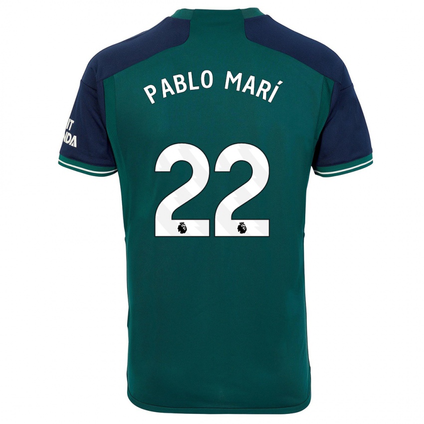 Niño Camiseta Pablo Mari #22 Verde Equipación Tercera 2023/24 La Camisa Perú