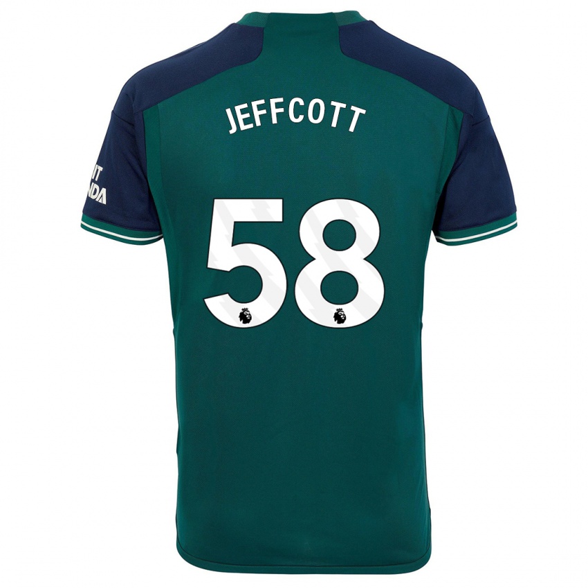 Niño Camiseta Henry Jeffcott #58 Verde Equipación Tercera 2023/24 La Camisa Perú