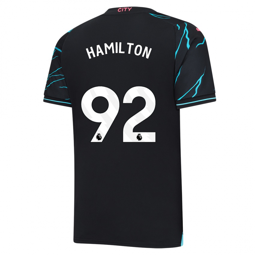 Niño Camiseta Micah Hamilton #92 Azul Oscuro Equipación Tercera 2023/24 La Camisa Perú