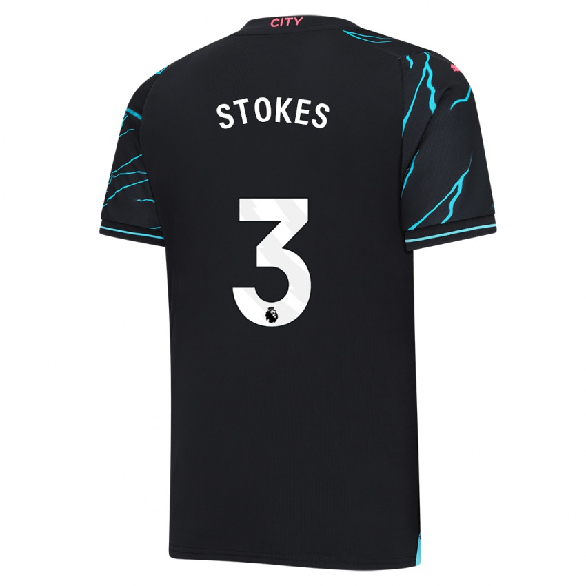 Niño Camiseta Demi Stokes #3 Azul Oscuro Equipación Tercera 2023/24 La Camisa Perú