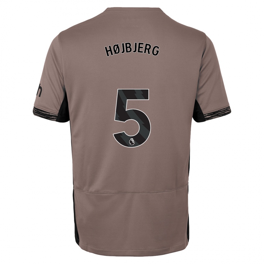 Niño Camiseta Pierre Emile Hojbjerg #5 Beige Obscuro Equipación Tercera 2023/24 La Camisa Perú