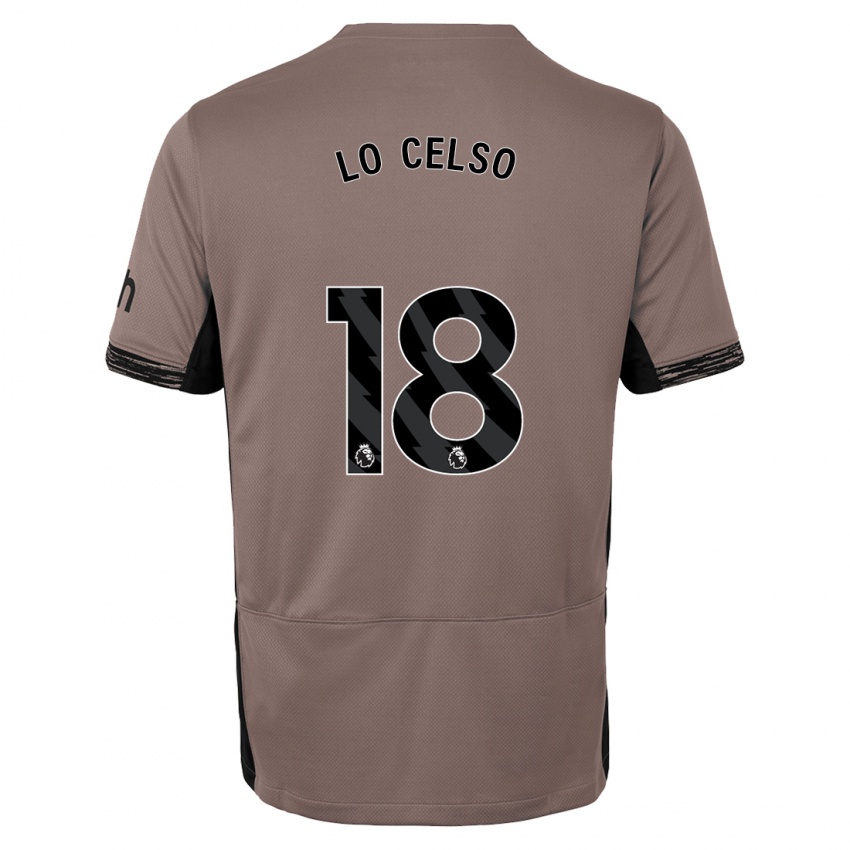 Niño Camiseta Giovani Lo Celso #18 Beige Obscuro Equipación Tercera 2023/24 La Camisa Perú