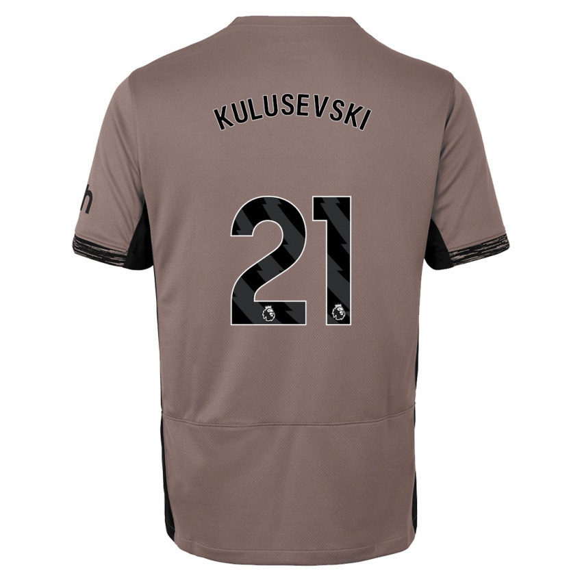 Niño Camiseta Dejan Kulusevski #21 Beige Obscuro Equipación Tercera 2023/24 La Camisa Perú