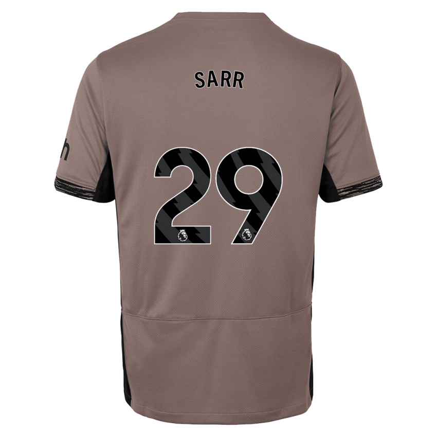 Niño Camiseta Pape Matar Sarr #29 Beige Obscuro Equipación Tercera 2023/24 La Camisa Perú