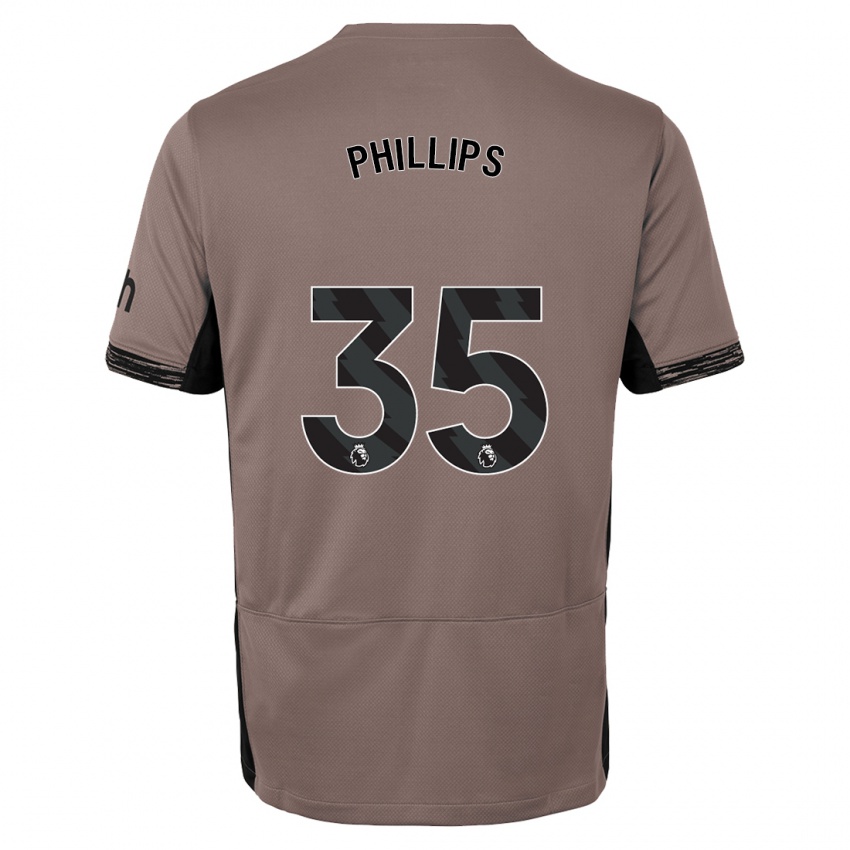 Niño Camiseta Ashley Phillips #35 Beige Obscuro Equipación Tercera 2023/24 La Camisa Perú