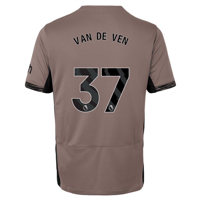 Niño Camiseta Micky Van De Ven #37 Beige Obscuro Equipación Tercera 2023/24 La Camisa Perú