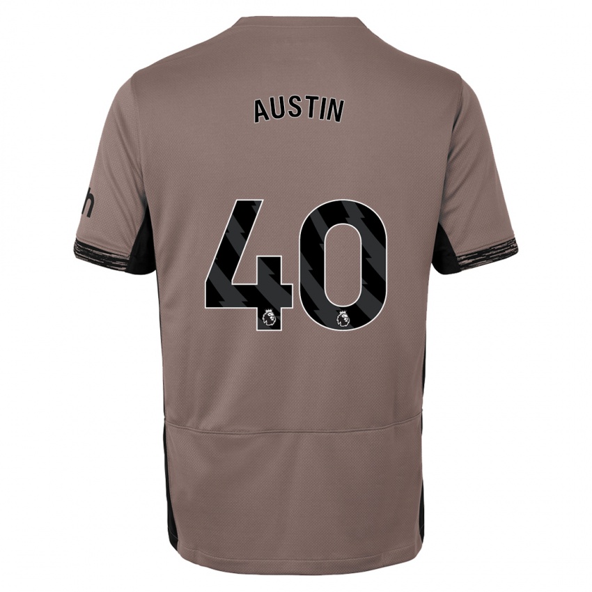 Niño Camiseta Brandon Austin #40 Beige Obscuro Equipación Tercera 2023/24 La Camisa Perú