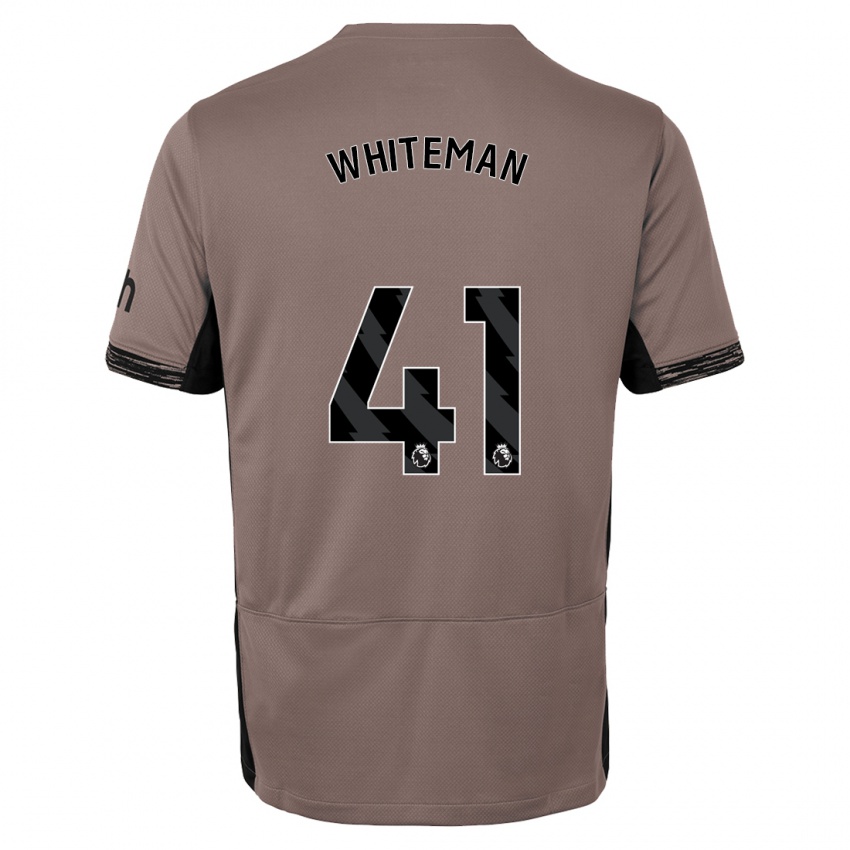 Niño Camiseta Alfie Whiteman #41 Beige Obscuro Equipación Tercera 2023/24 La Camisa Perú