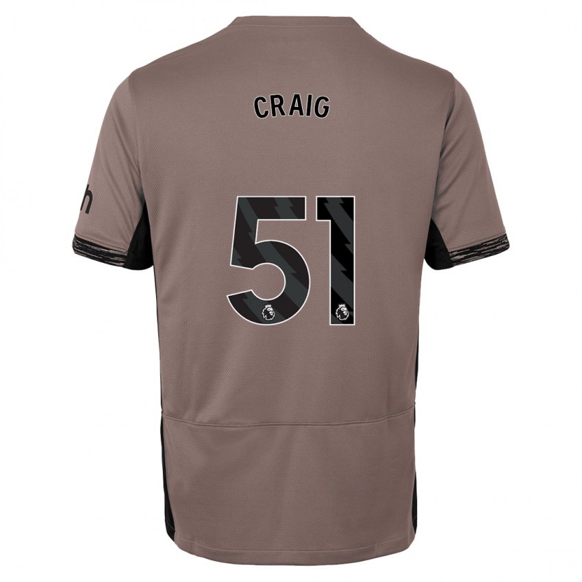 Niño Camiseta Matthew Craig #51 Beige Obscuro Equipación Tercera 2023/24 La Camisa Perú