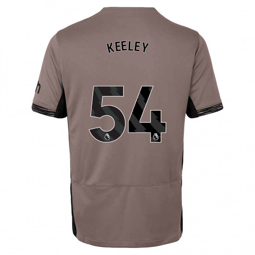 Niño Camiseta Josh Keeley #54 Beige Obscuro Equipación Tercera 2023/24 La Camisa Perú