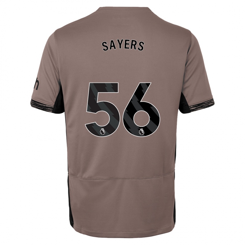 Niño Camiseta Charlie Sayers #56 Beige Obscuro Equipación Tercera 2023/24 La Camisa Perú