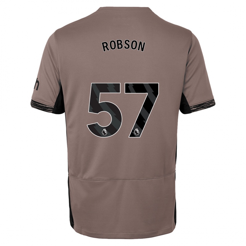 Niño Camiseta Max Robson #57 Beige Obscuro Equipación Tercera 2023/24 La Camisa Perú