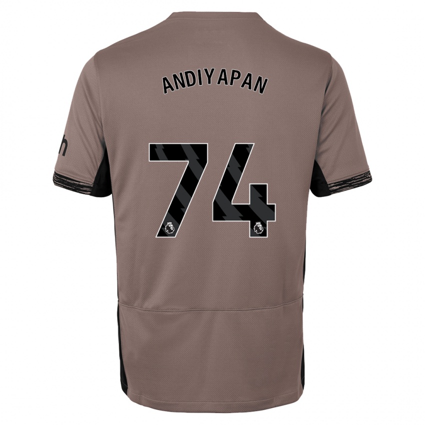 Niño Camiseta William Andiyapan #74 Beige Obscuro Equipación Tercera 2023/24 La Camisa Perú