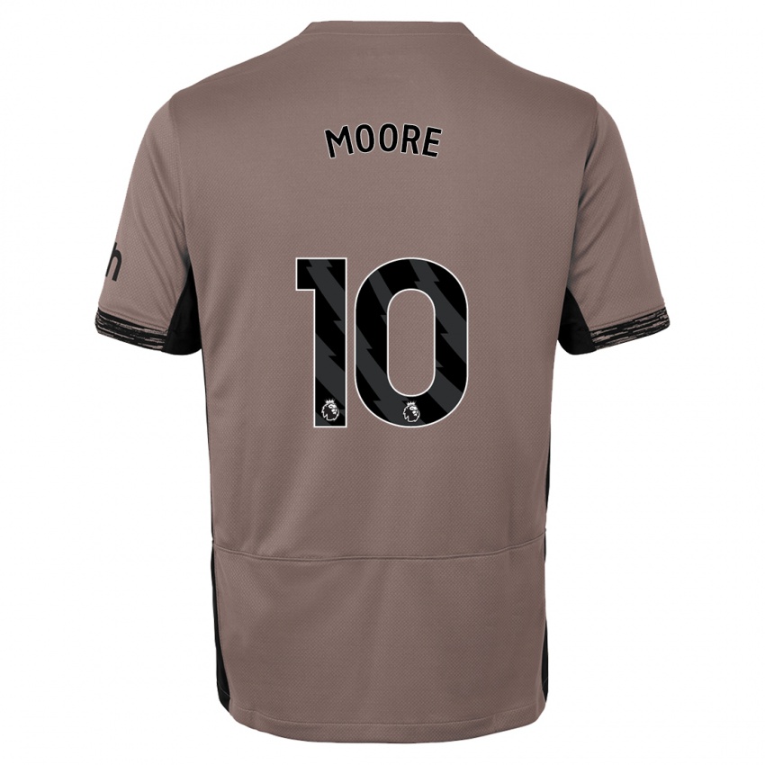 Niño Camiseta Mikey Moore #10 Beige Obscuro Equipación Tercera 2023/24 La Camisa Perú