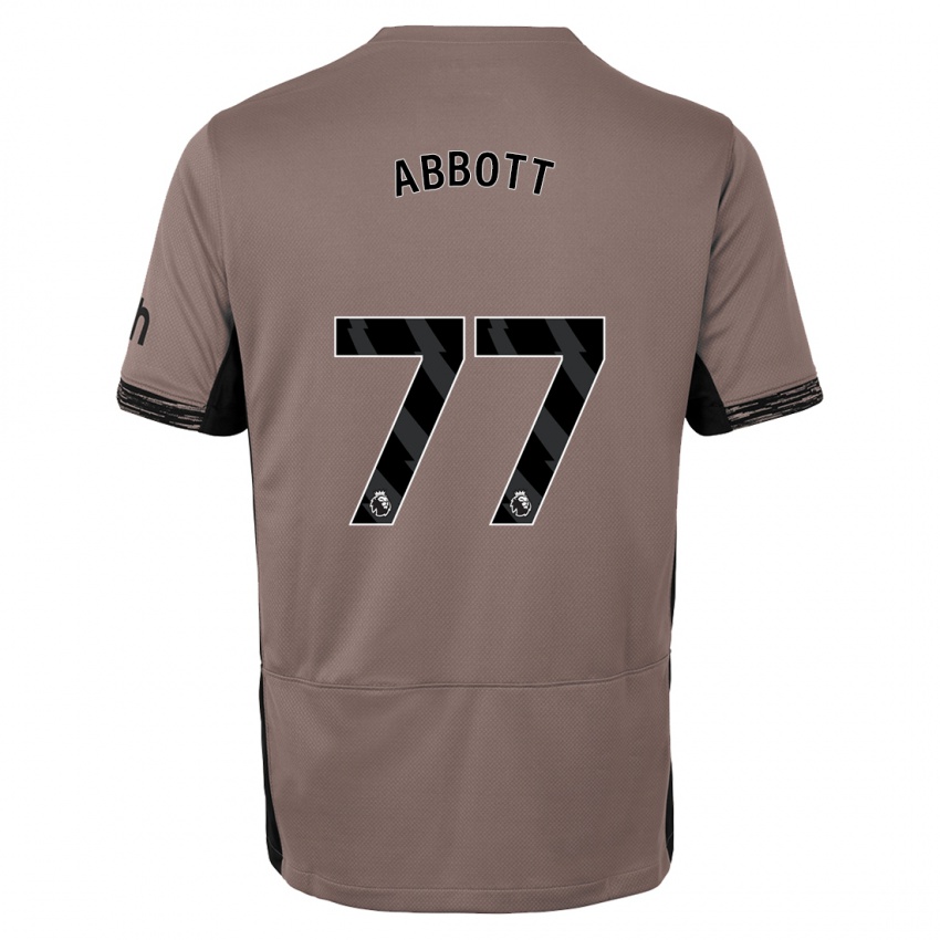 Niño Camiseta George Abbott #77 Beige Obscuro Equipación Tercera 2023/24 La Camisa Perú