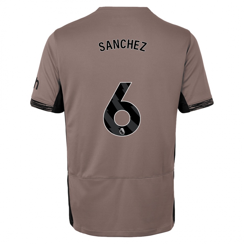 Niño Camiseta Davinson Sanchez #6 Beige Obscuro Equipación Tercera 2023/24 La Camisa Perú