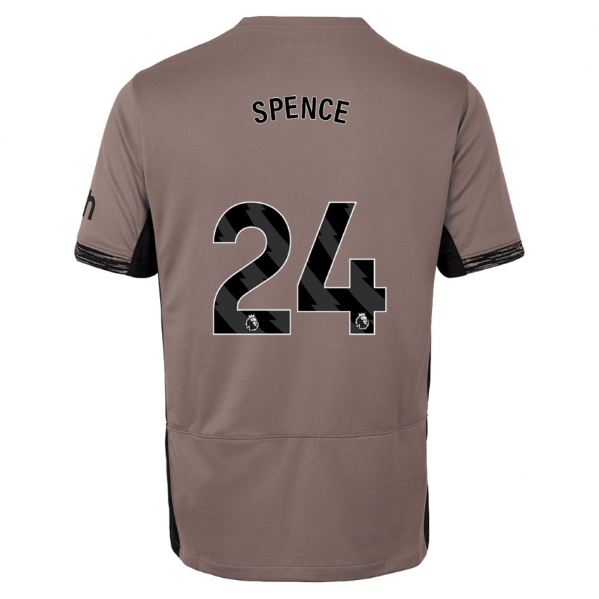 Niño Camiseta Djed Spence #24 Beige Obscuro Equipación Tercera 2023/24 La Camisa Perú