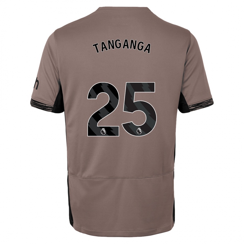 Niño Camiseta Japhet Tanganga #25 Beige Obscuro Equipación Tercera 2023/24 La Camisa Perú