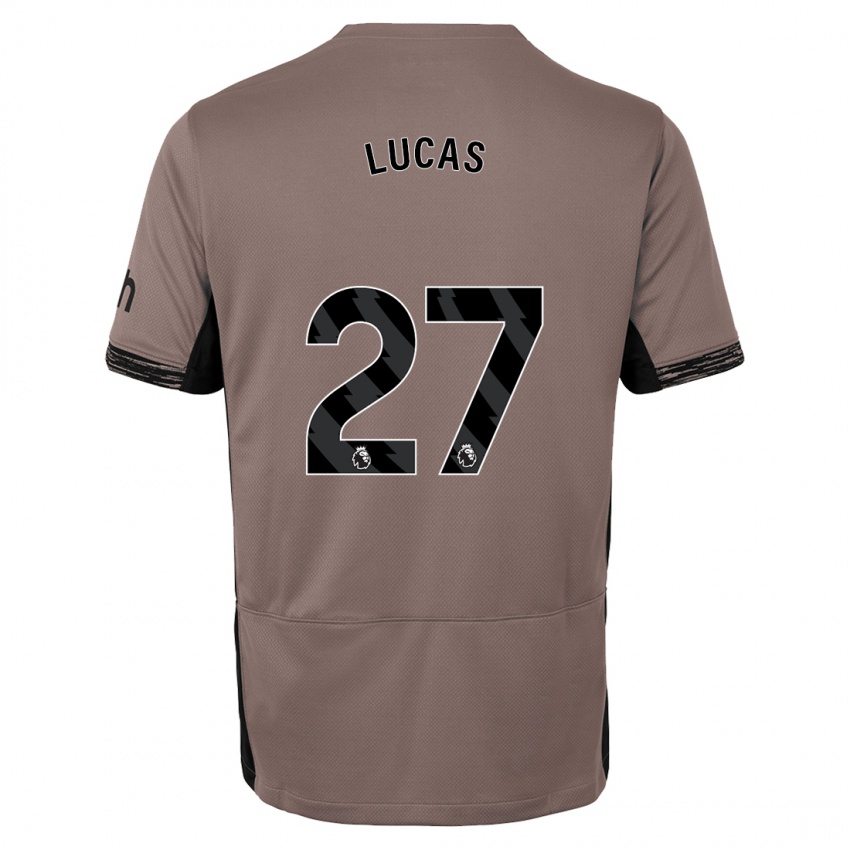 Niño Camiseta Lucas Moura #27 Beige Obscuro Equipación Tercera 2023/24 La Camisa Perú