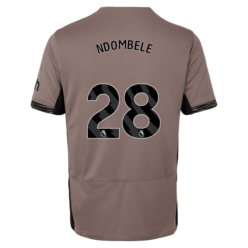 Niño Camiseta Tanguy Ndombele #28 Beige Obscuro Equipación Tercera 2023/24 La Camisa Perú