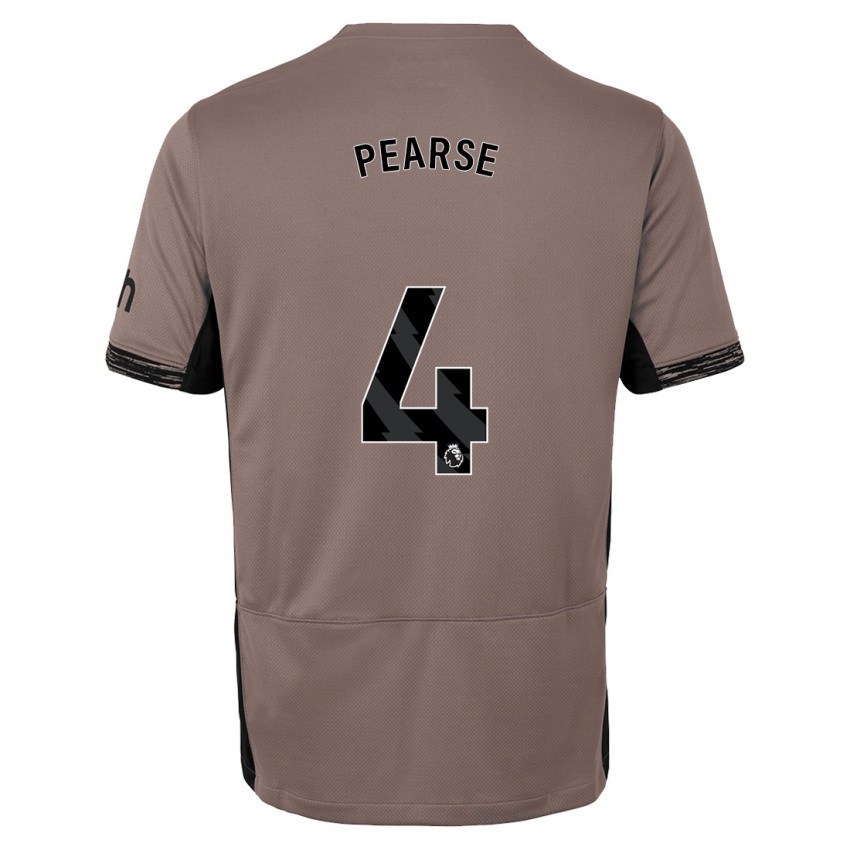 Niño Camiseta Gracie Pearse #4 Beige Obscuro Equipación Tercera 2023/24 La Camisa Perú