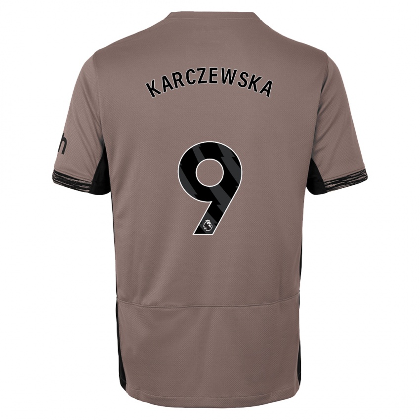 Niño Camiseta Nikola Karczewska #9 Beige Obscuro Equipación Tercera 2023/24 La Camisa Perú