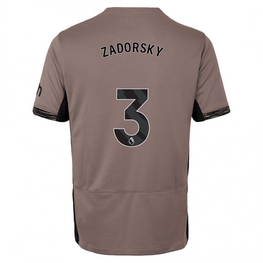 Niño Camiseta Shelina Zadorsky #3 Beige Obscuro Equipación Tercera 2023/24 La Camisa Perú