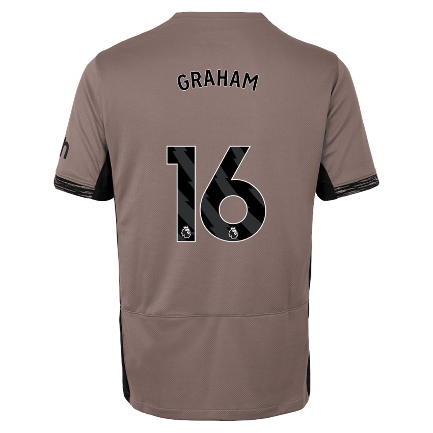 Niño Camiseta Kit Graham #16 Beige Obscuro Equipación Tercera 2023/24 La Camisa Perú